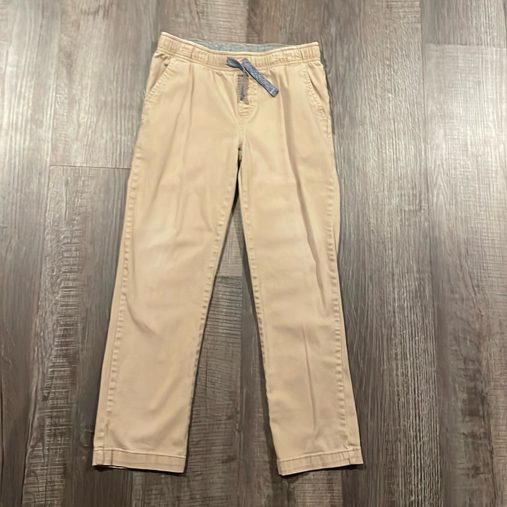Wonder Nation khaki pant with elastic waist size 8 front and back pockets